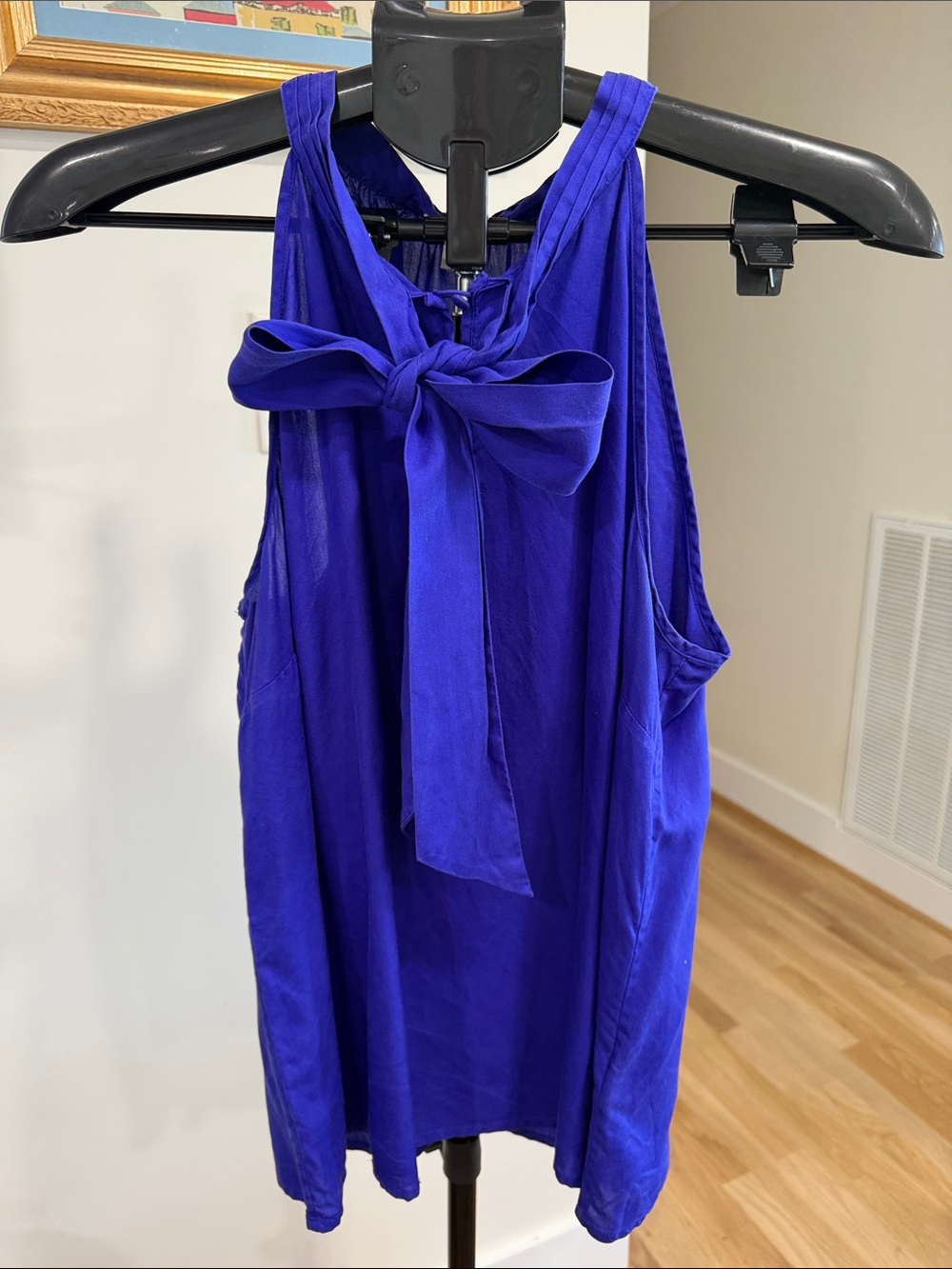 J. Crew Royal Blue Bow-Back Silk Camisole